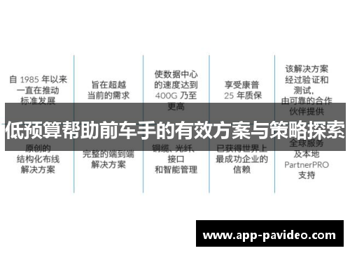 低预算帮助前车手的有效方案与策略探索