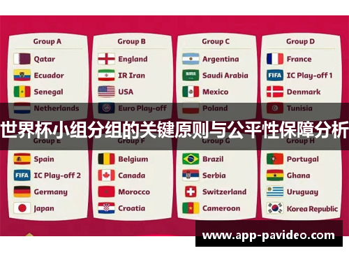 世界杯小组分组的关键原则与公平性保障分析